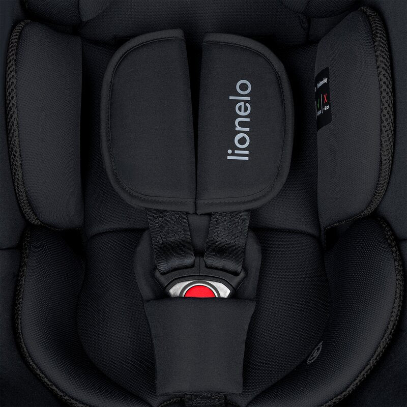 Scoica auto, Lionelo, i-Size Astrid, 0-13 Kg, 40-87 cm, Cu salteluta, Testat ADAC, Conform cu standardul european de securitate R129, Negru Onyx