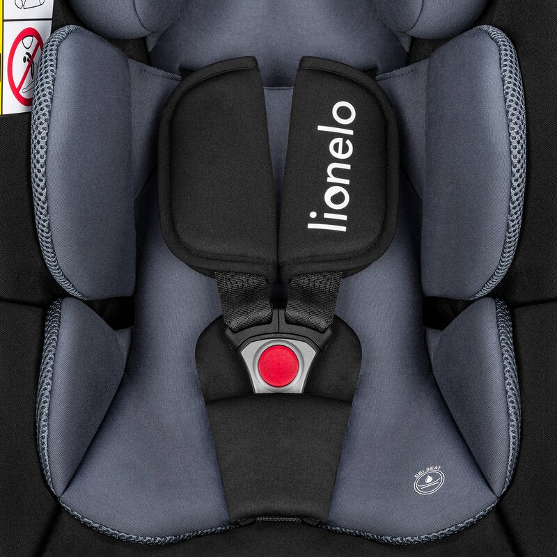 Scoica auto Lionelo Astrid i-Size cu baza ISOFIX Negru/Gri