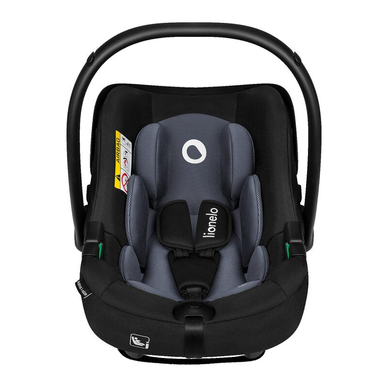 Scoica auto Lionelo Astrid i-Size cu baza ISOFIX Negru/Gri