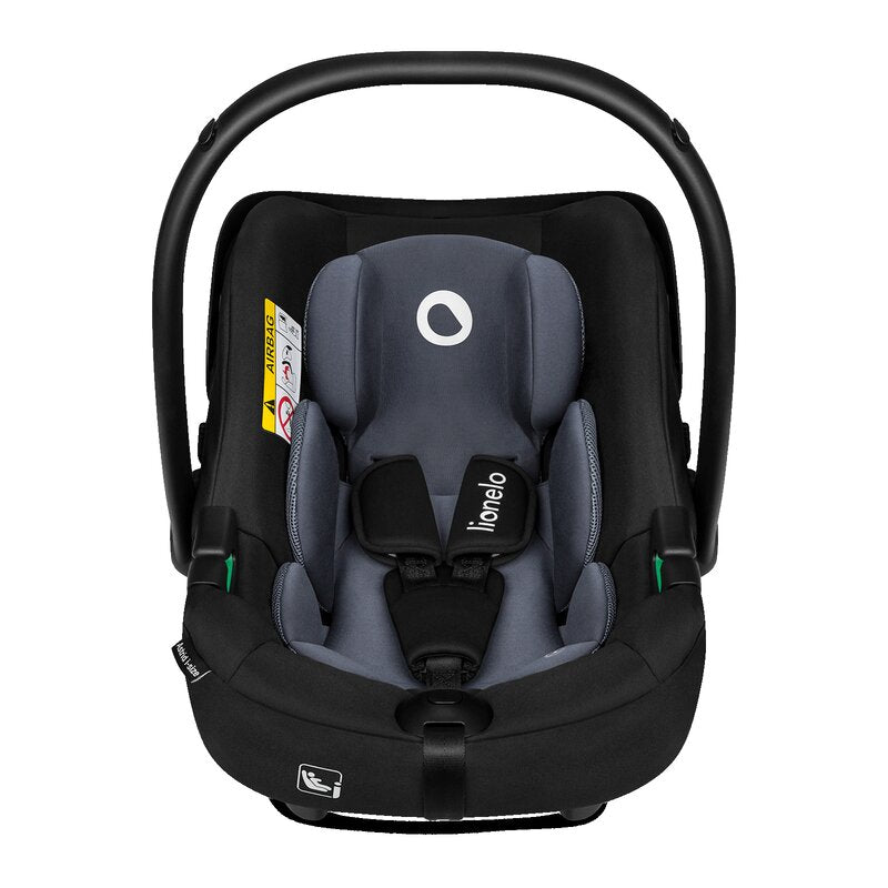 Scoica auto Lionelo Astrid i-Size cu baza ISOFIX Negru/Gri