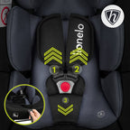 Scoica auto Lionelo Astrid i-Size cu baza ISOFIX Negru/Gri