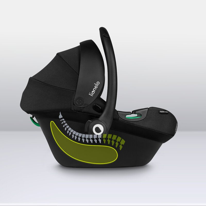 Scoica auto Lionelo Astrid i-Size cu baza ISOFIX Negru/Gri