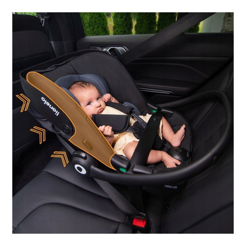 Scoica auto Lionelo Astrid i-Size cu baza ISOFIX Bej