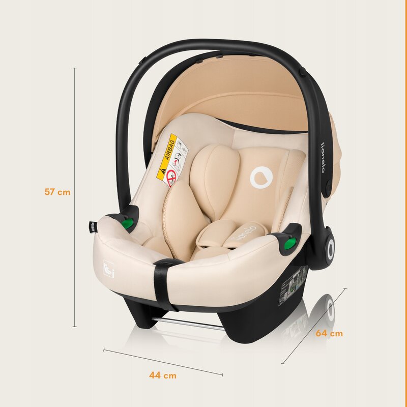 Scoica auto Lionelo Astrid i-Size cu baza ISOFIX Bej