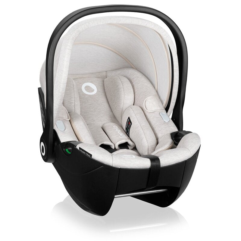 Scoica auto, Lionelo, Moxie, i-Size, 40-87 cm, Tetiera reglabila, intarita cu spuma de memorie, Carcasa ventilata, Din bambus, Protectie avansata, Conform cu R129, Bej