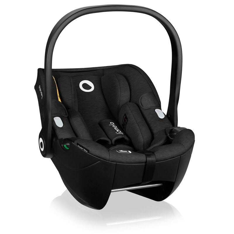 Scoica auto, Lionelo, Moxie, i-Size, Include baza rotativa 360 cu picior de fixare, 40-87 cm, Tetiera reglabila, intarita cu spuma de memorie, Carcasa ventilata, Din bambus, Protectie avansata, Confor