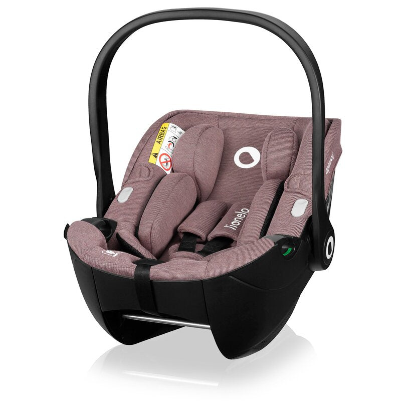 Scoica auto, Lionelo, Moxie, i-Size, Include baza rotativa 360 cu picior de fixare, 40-87 cm, Tetiera reglabila, intarita cu spuma de memorie, Carcasa ventilata, Din bambus, Protectie avansata, Confor