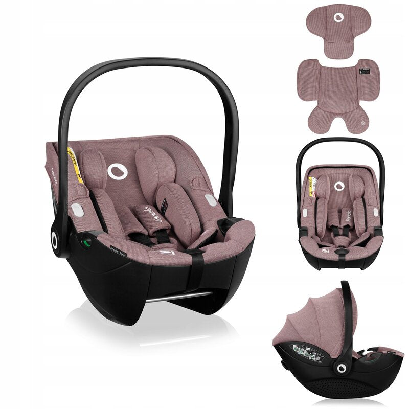 Scoica auto, Lionelo, Moxie, i-Size, Include baza rotativa 360 cu picior de fixare, 40-87 cm, Tetiera reglabila, intarita cu spuma de memorie, Carcasa ventilata, Din bambus, Protectie avansata, Confor