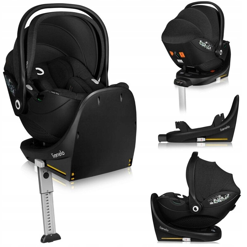 Scoica auto Lionelo Moxie i-Size cu baza rotativa 360 Negru