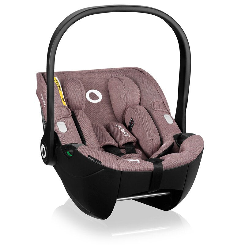 Scoica auto, Lionelo, Moxie, i-Size, Include baza rotativa 360 cu picior de fixare, 40-87 cm, Tetiera reglabila, intarita cu spuma de memorie, Carcasa ventilata, Din bambus, Protectie avansata, Conform R129, Mov