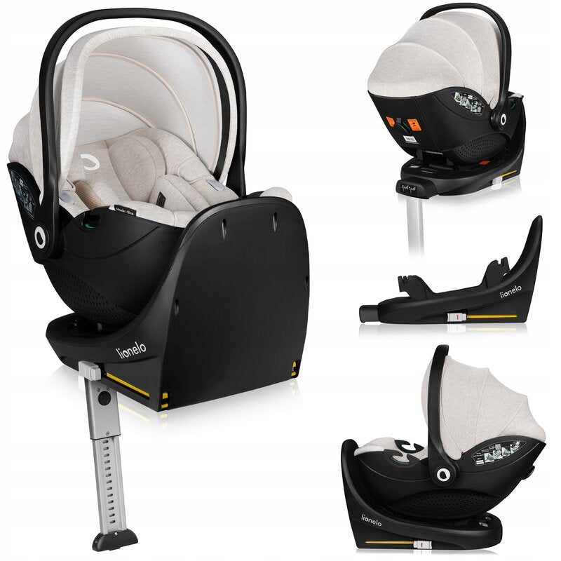 Scoica auto Lionelo Moxie i-Size cu baza rotativa 360 Bej