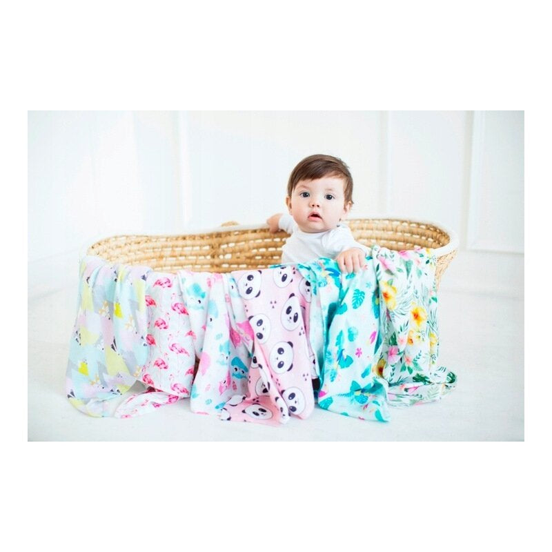 Scutec din bambus, Bocioland, Goose, Material certificat Oeko Tex Standard 100, Dimensiune mare, 75x75 cm, Multicolor