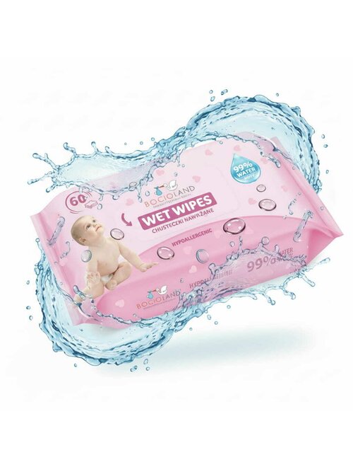 Șervețele Umede Bocioland 99% Apă Purificată Aloe Vera Fără Parfum 60 buc