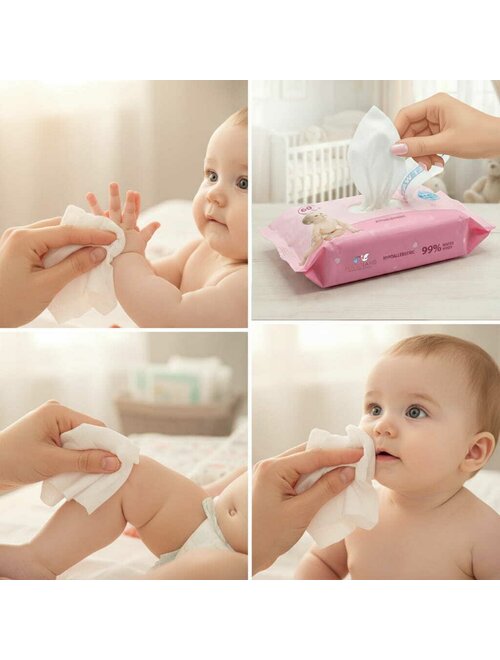 Șervețele Umede Bocioland 99% Apă Purificată Aloe Vera Fără Parfum 60 buc