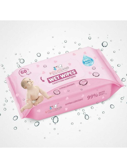 Șervețele Umede Bocioland 99% Apă Purificată Aloe Vera Fără Parfum 60 buc