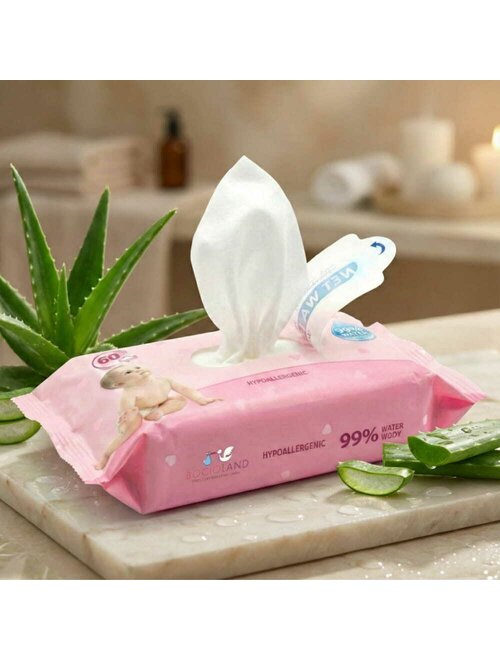 Șervețele Umede Bocioland 99% Apă Purificată Aloe Vera Fără Parfum 60 buc