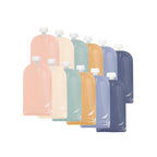 Set 12 pungi reutilizabile pentru hrană Jane, închidere ermetică, 100 sau 200 ml