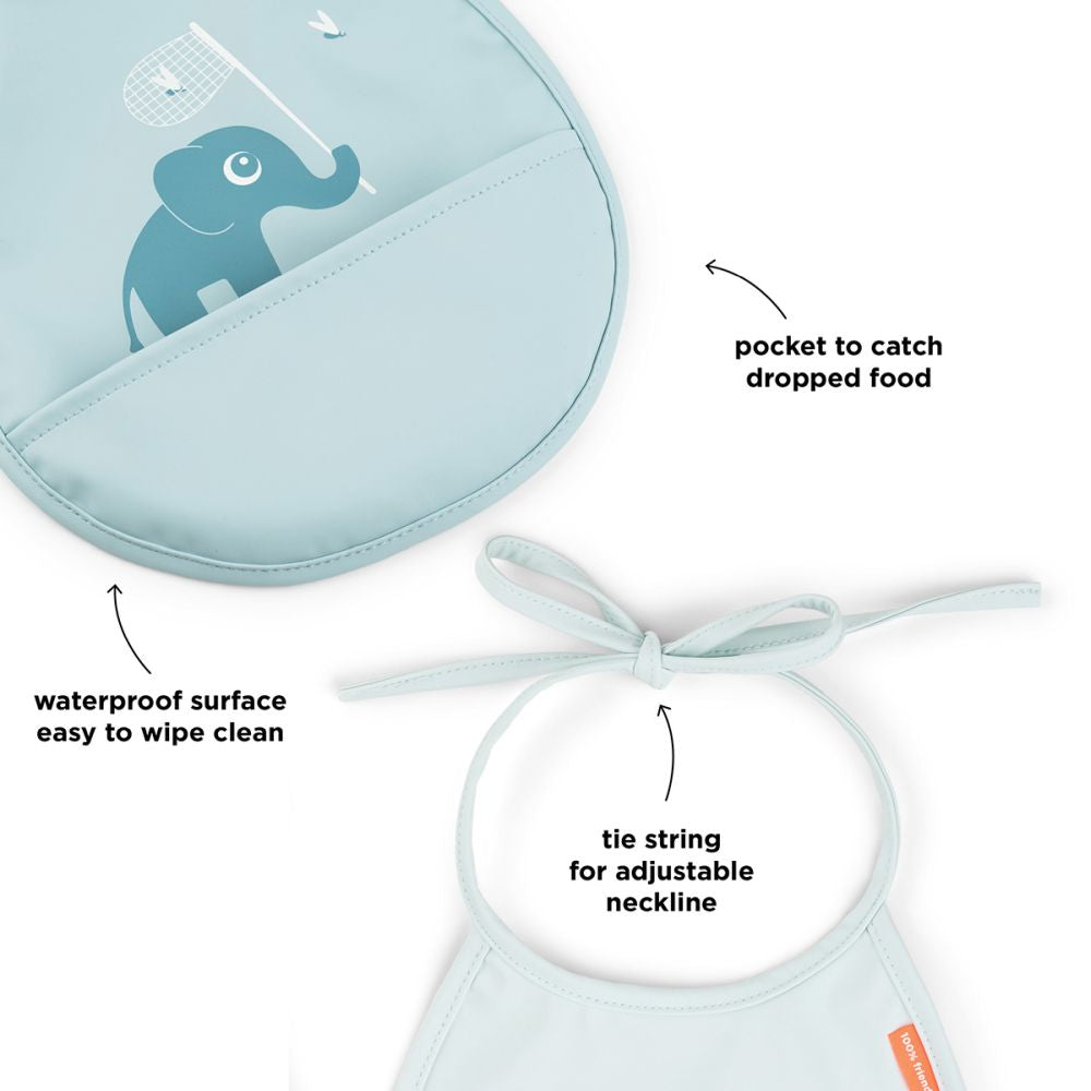 Set 2 Bavetici cu buzunar Done by Deer Elphee Blue