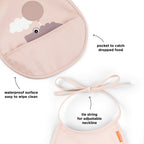 Set 2 bavetici cu buzunar Done by Deer Happy Clouds Powder, imagine 4