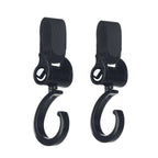 Set 2 cârlige pentru cărucior Jane, Negru