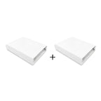 Set 2 cearceafuri cu elastic Qmini 90x50 cm, White – vedere produs