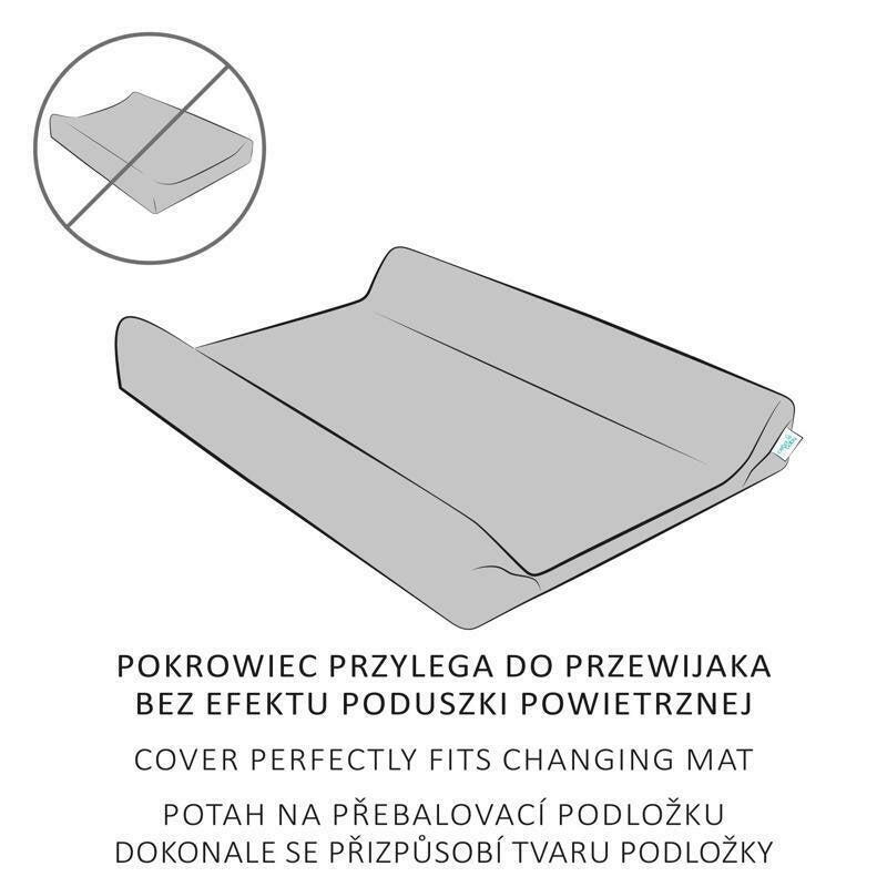 Set 2 huse, Ceba Baby, Pentru saltea de infasat, 50x70 cm, Certificat Oeko-Tex Standard 100, Bumbac, Turquoise/Ecru