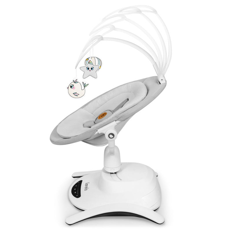 Set 2 in 1, Balansoar si landou, Lionelo, Bella, Rotative 360, Ecran tactil si telecomanda, Electric, Scaun reglabil, 6 miscari unice, 5 viteze, Cu melodii, Gri