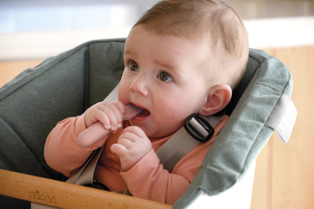 Set 2 linguri silicon Beaba Cotton Candy Sorbet