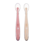 Set 2 lingurițe Petite&Mars Take&Match Roz/Bej cu cutie de depozitare
