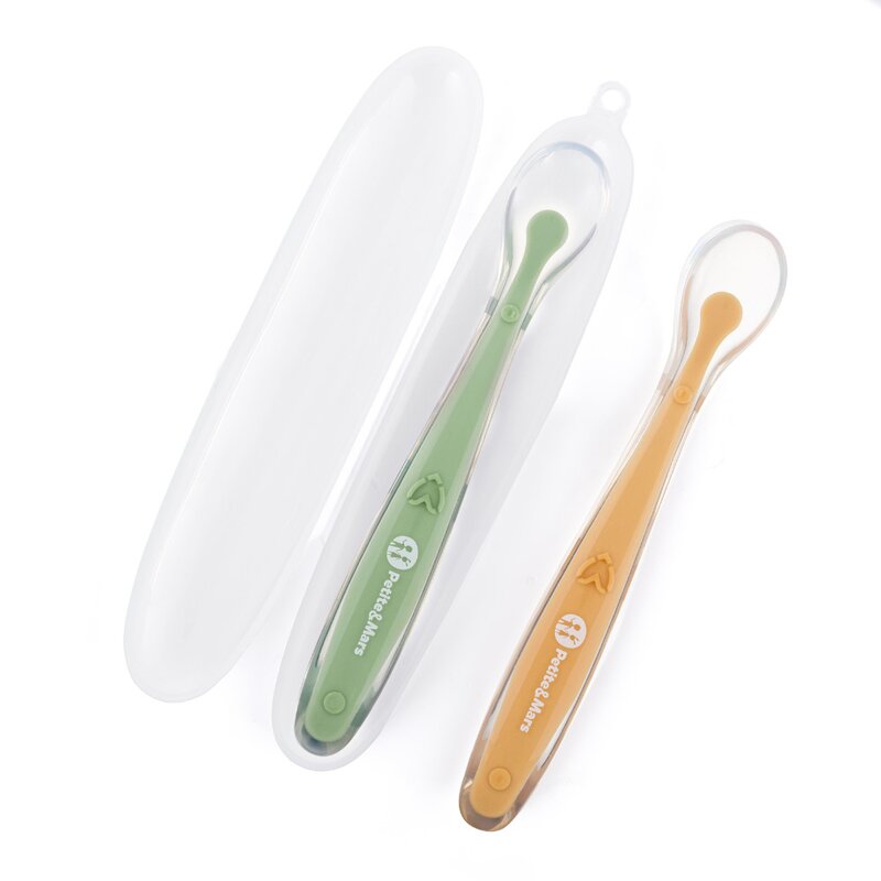 Set 2 lingurițe Petite&Mars Take&Match Verde/Galben - imagine 1