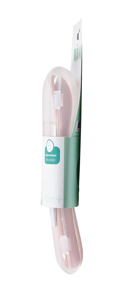 Set 2 lingurite silicon +4 luni Beaba Cotton