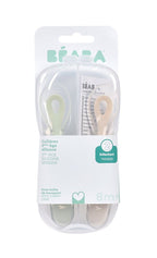 Set 2 Lingurite Silicon Beaba 8 Luni cu Cutie Transport Clay Ergonomice