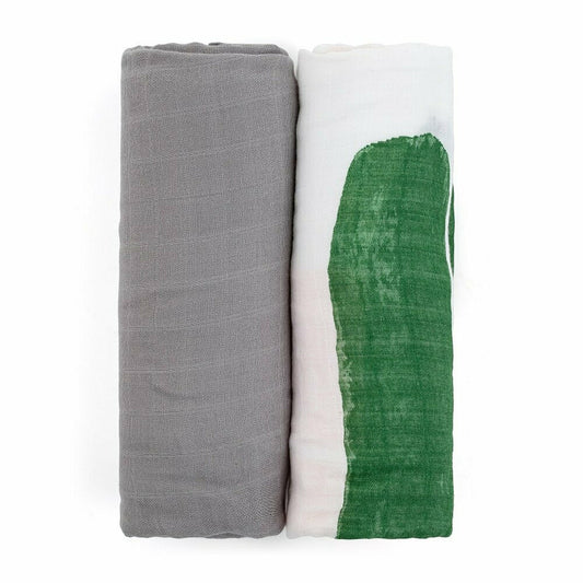 Set 2 museline, Feedo, Din bambus, Multifunctionale, Hipoalergenice, Cu indicator de varsta, Conform standardului european de securitate Oeko-Tex 100, Dimensiuni mari:120x120 cm, Multicolor