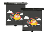 Set 2 parasolare auto retractabile FreeON, negru – vedere generală