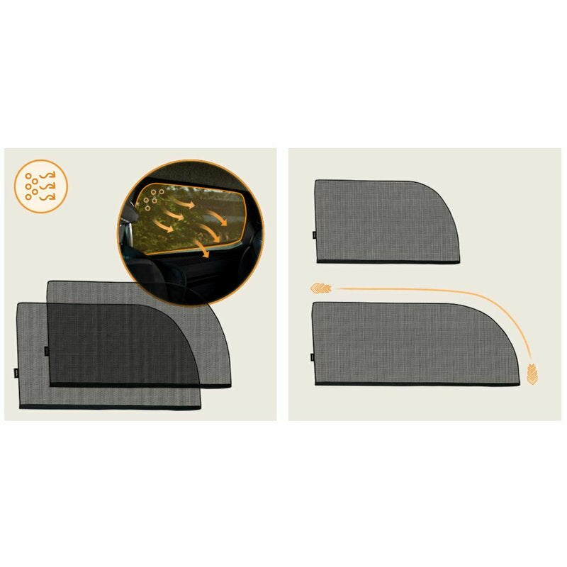 Set 2 parasolare auto, Lionelo, Sunblocker, Universale, Instalare usoara, Negru