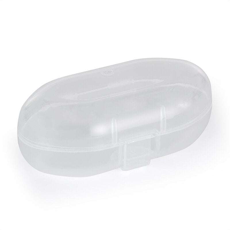 Set 2 periute de dinti pentru deget din silicon Petite&Mars cu cutie de depozitare Galben/Verde, imagine 3
