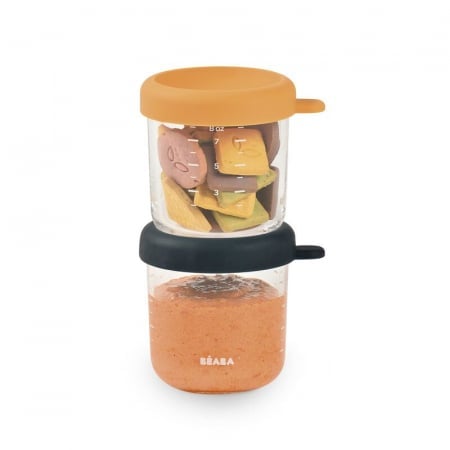 Set 2 recipiente sticla Beaba 250 ml Night Blue Honey