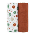 Set 2 scutece Petite&Mars Misty 120x120 Celestial Planets, imagine 1