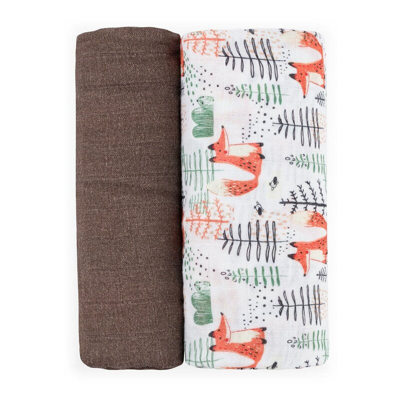 Set 2 scutece Petite&Mars Misty 120x120 Forest Fox, imagine 1