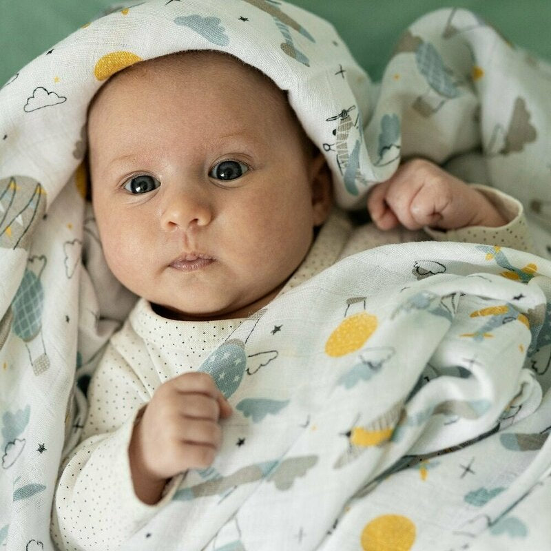 Set 2 scutece, Petite&Mars, Misty, Din muselina de bambus, Hipoalergenice, Dimensiuni mari, 120 x 120 cm, Certificate Oeko Tex Standard 100, Pink Meadow