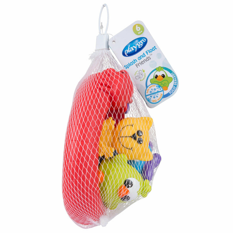 Set 3 animalute de baie si barca plutitoare Playgro Splash and Float Friends