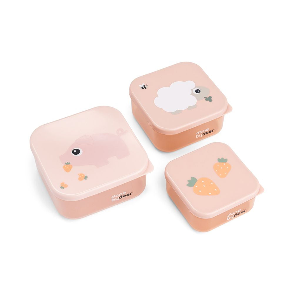 Set 3 caserole pentru gustari Done by Deer Tiny Farm Powder