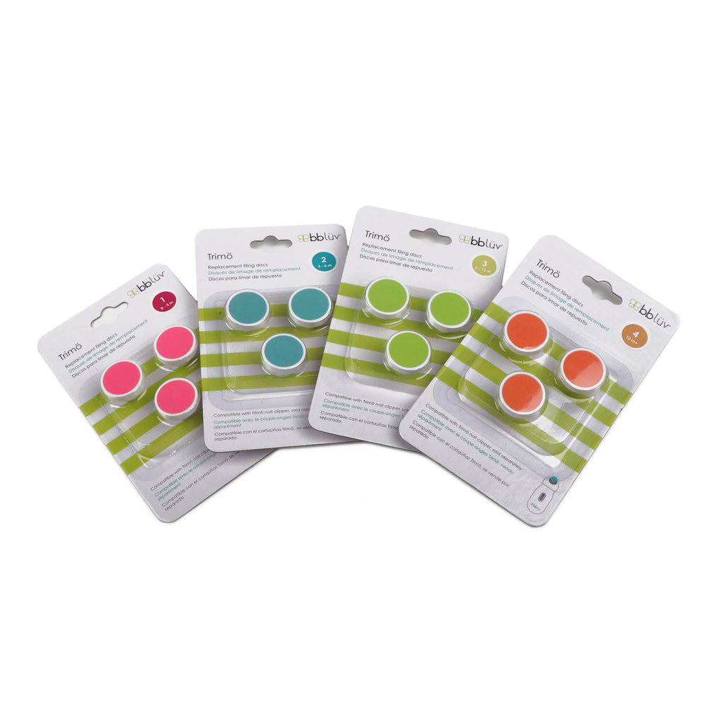 Set capete de rezerva, BBluv, pentru pila electrica, Trimo, A treia etapa, 6-12 luni, Multicolor