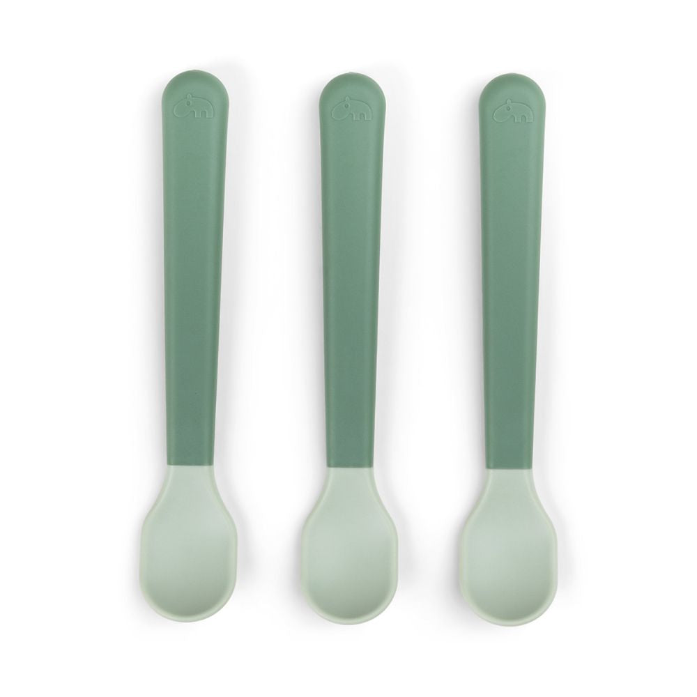 Set 3 lingurite Done by Deer Foodie Easy-Grip Green