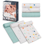 Set 3 museline Lionelo Bamboo Set Dot – set și ambalaj