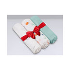 Set 3 museline Lionelo Bamboo Set Dot – set cu panglică
