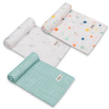 Set 3 museline Lionelo Bamboo Set Dot – trei museline desfăcute