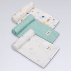 Set 3 museline Lionelo Bamboo Set Dot – trei imprimeuri