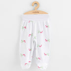 Set 3 pantalonasi New Baby Classic II 56, Roz Cirese – perechea albă cu cireșe