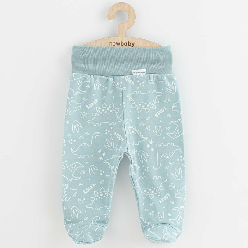 Set 3 pantalonasi New Baby Classic II 56, Albastru – perechea cu dinozauri